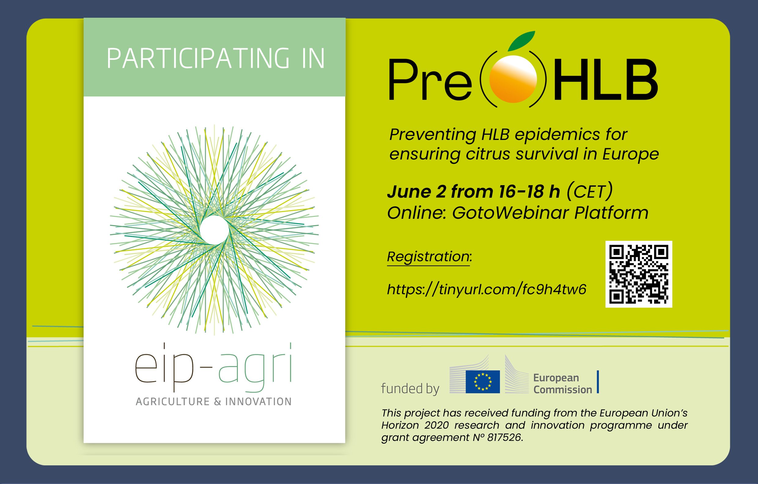 Il progetto PRE-HLB discute i piani e le procedure di emergenza ecocompatibili in un evento online.